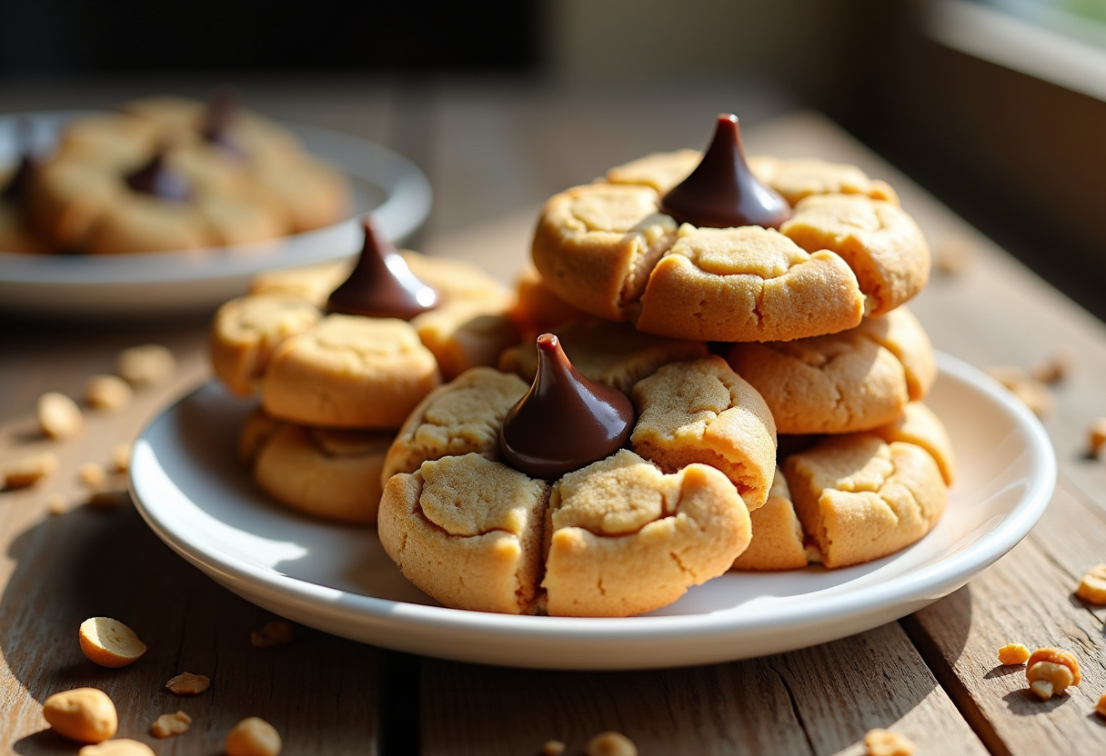 Bear Paw Peanut Butter Blossom Cookies