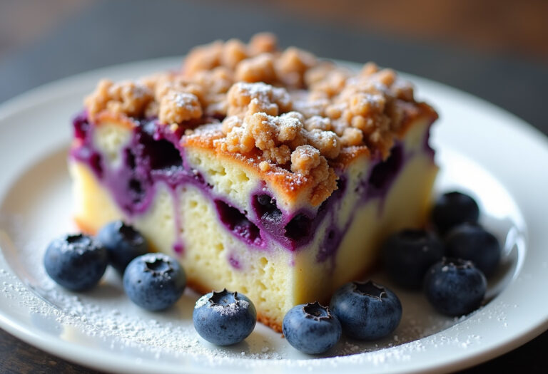 Blueberry Cream Cheese Crumb Cake
