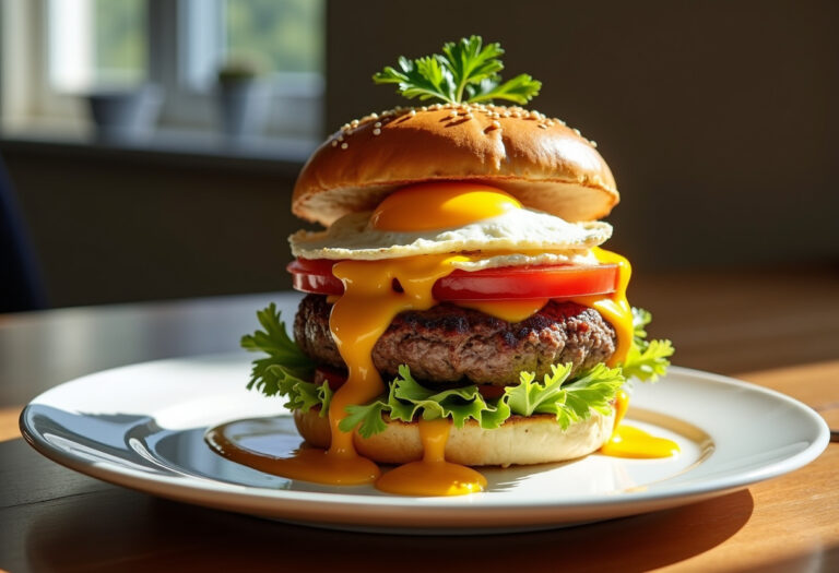 Burger with Fried Egg and Special Sauce