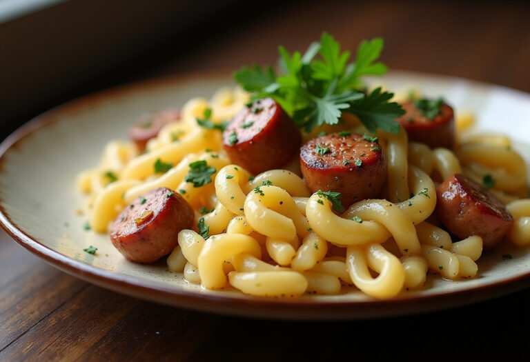 Creamy Chicken Sausage Orzo