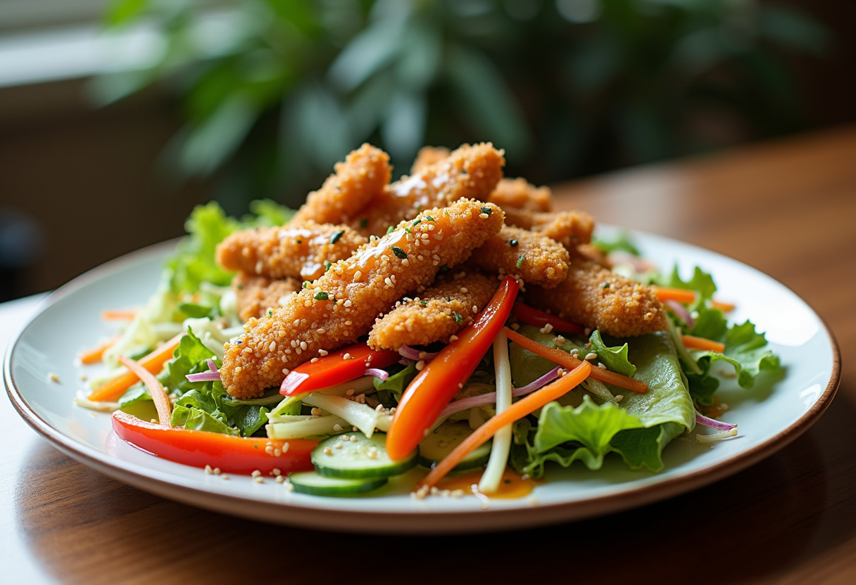 Crunchy Asian Sesame Chicken Salad