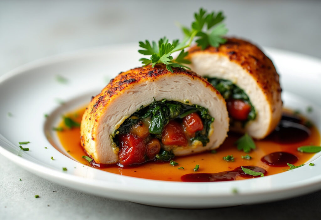 Sundried Tomato, Spinach, and Cheese Stuffed Chicken
