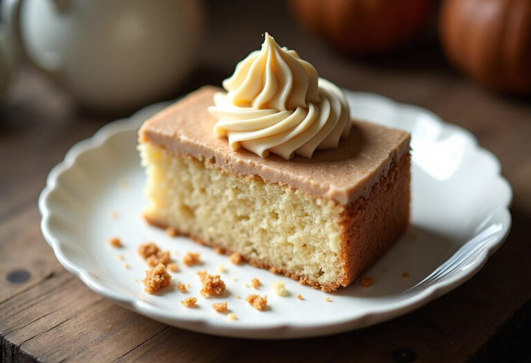 Angel Food Cake with Brown Sugar Bourbon Cream