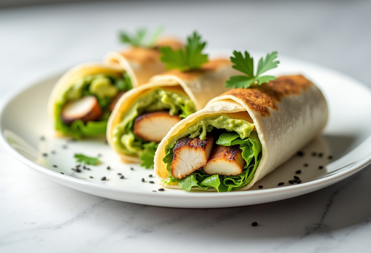 Avocado Chicken Wraps