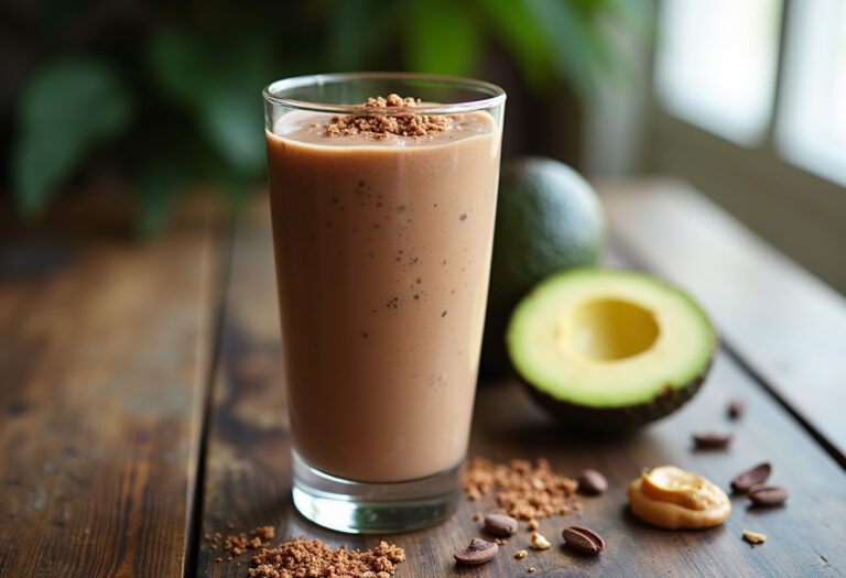 Avocado Chocolate Peanut Butter Smoothie