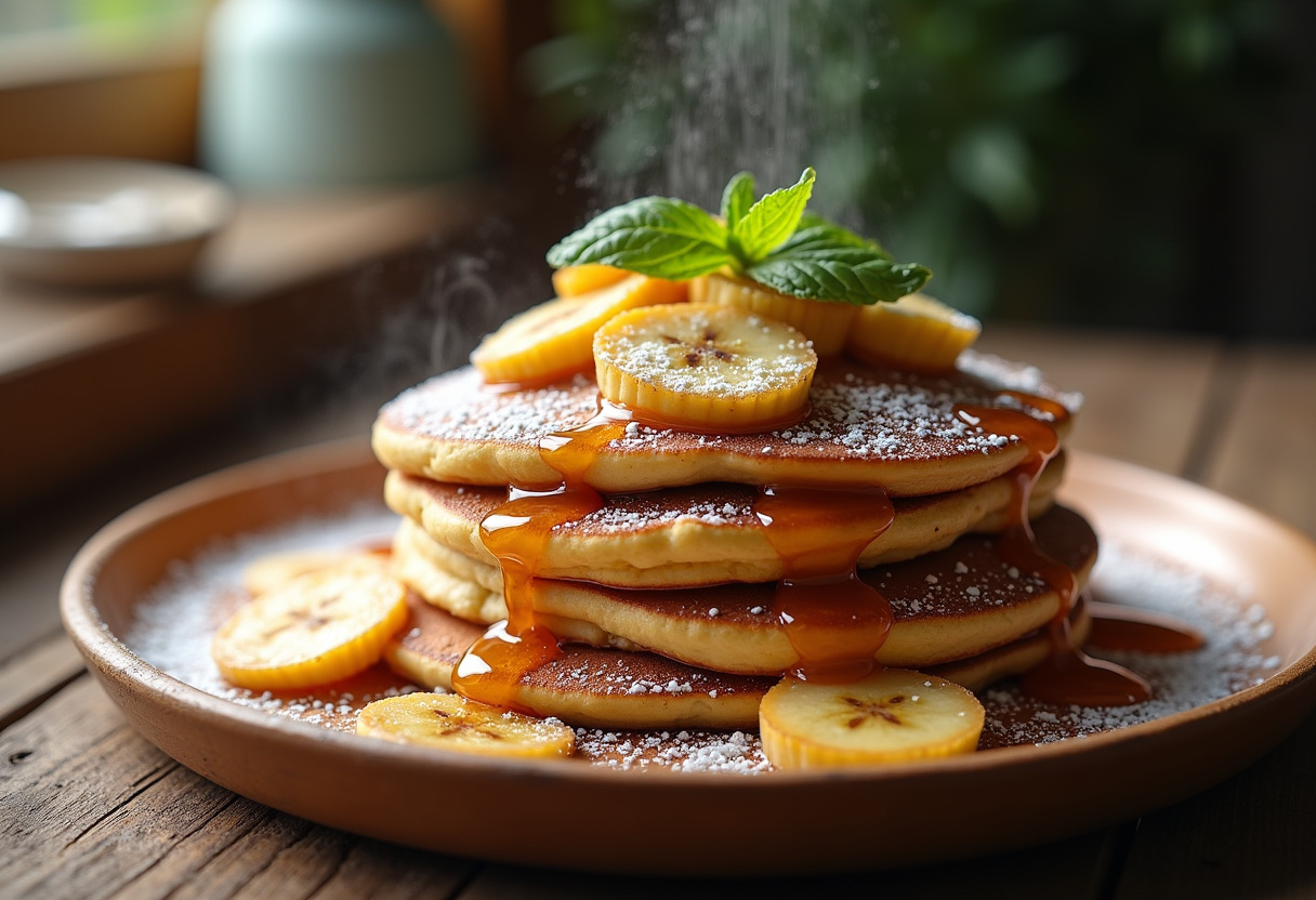 Brown Sugar Banana Pancakes