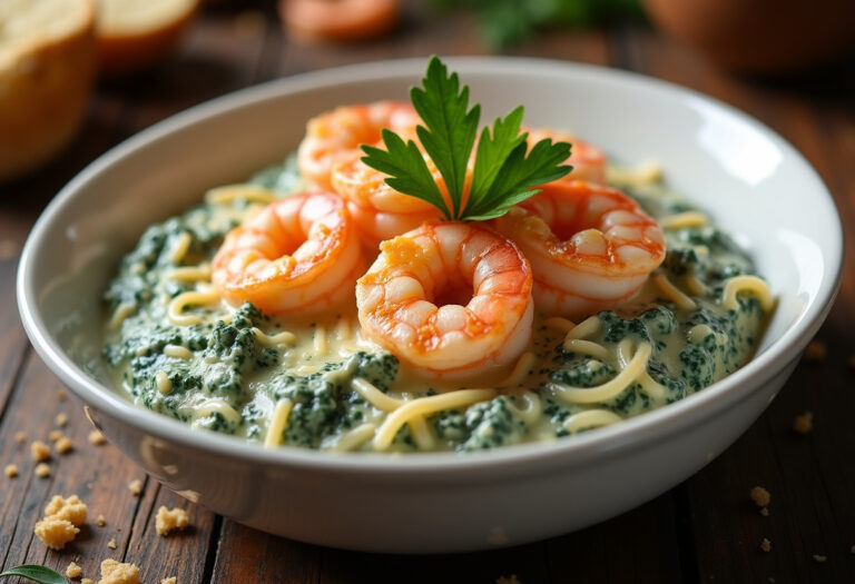 Cheesy Rich and Creamy Shrimp and Crab Spinach Dip