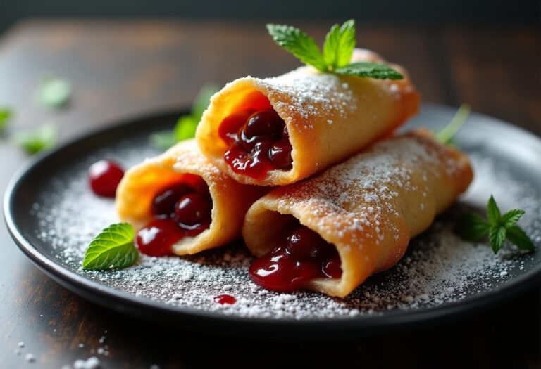 Cherry Cheesecake Egg Rolls