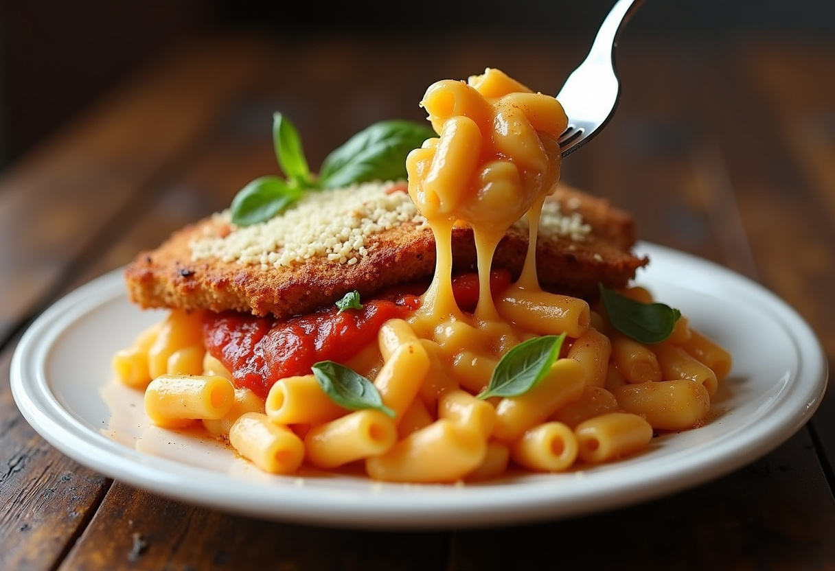 Chicken Parmesan Mac and Cheese