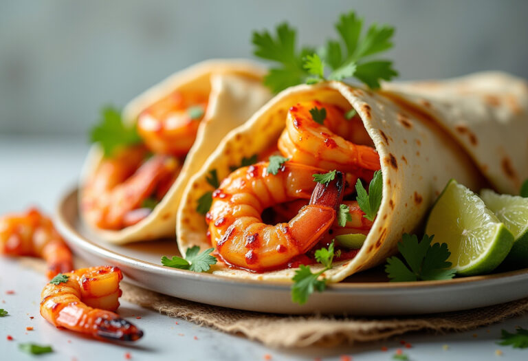 Chili Lime Shrimp Wraps