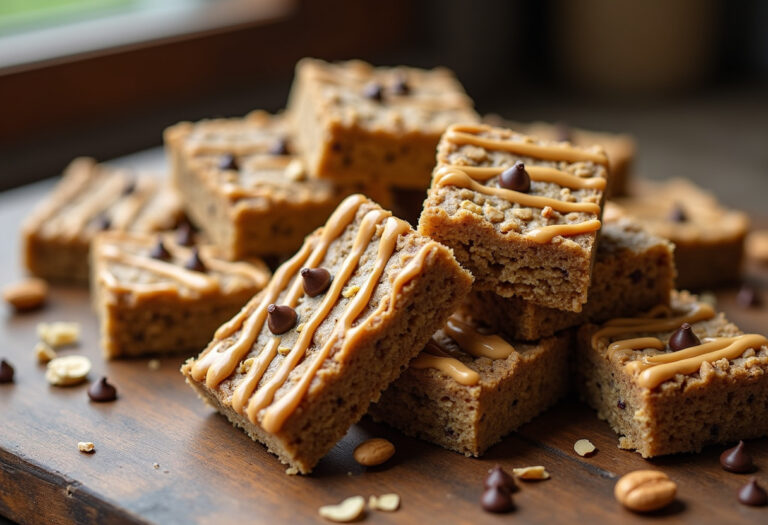 Chocolate Chip Peanut Butter Granola Cookie Bars