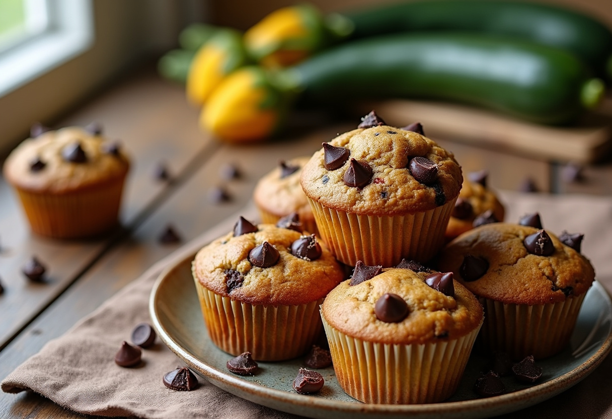 Chocolate Chip Zucchini Muffins