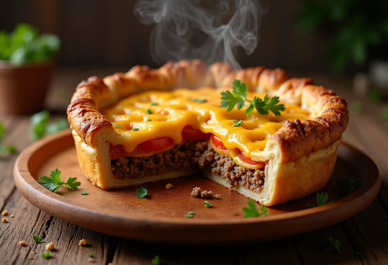Classic American Cheeseburger Pie