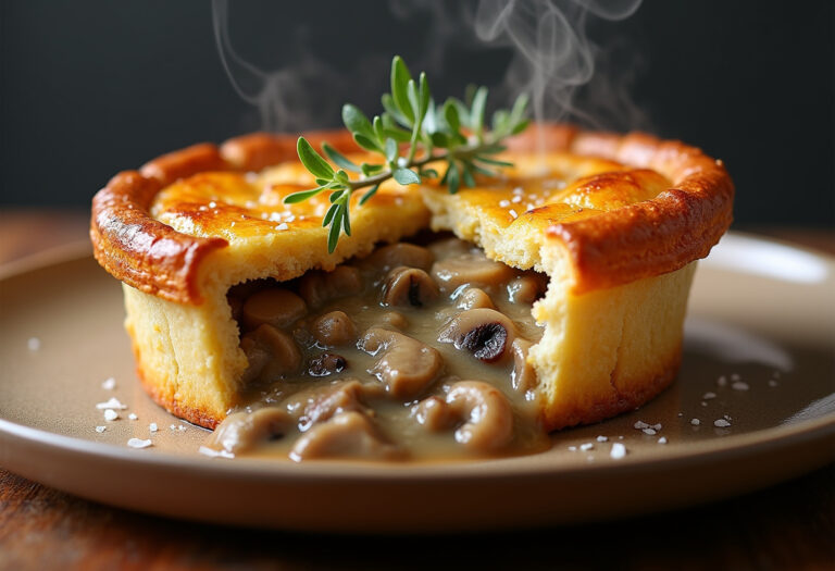 Creamy Mushroom Pot Pie with Flaky Crust