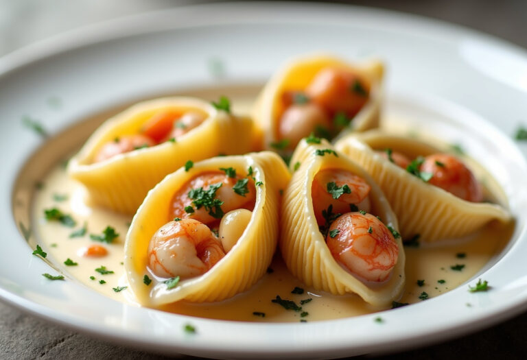 Creamy Seafood Stuffed Shells