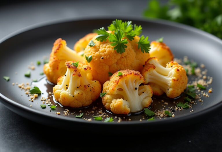 Crispy Parmesan Roasted Cauliflower