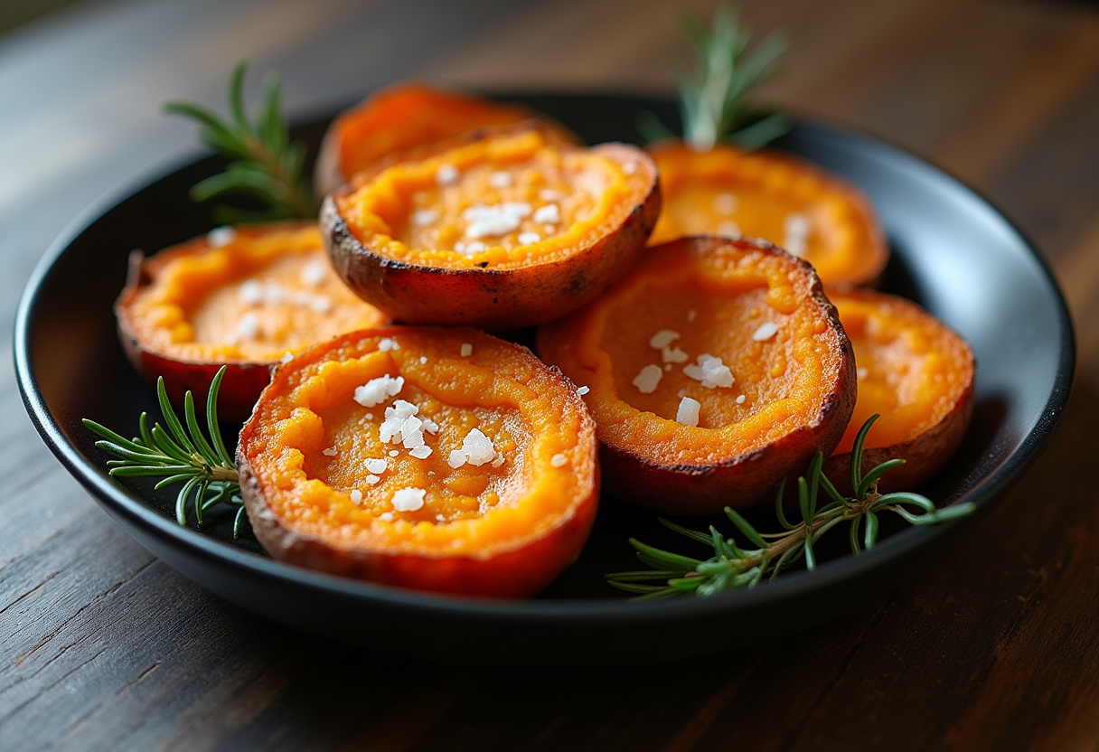 Crispy Smashed Sweet Potatoes