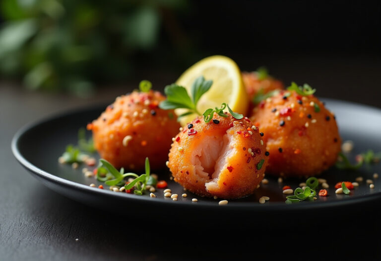 Crispy Spicy Salmon Bites