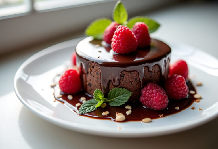 Dark Chocolate Raspberry Cheesecake