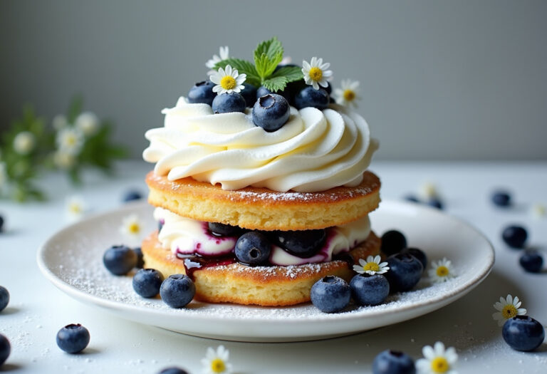 Dreamy Blueberry Shortcake Cake