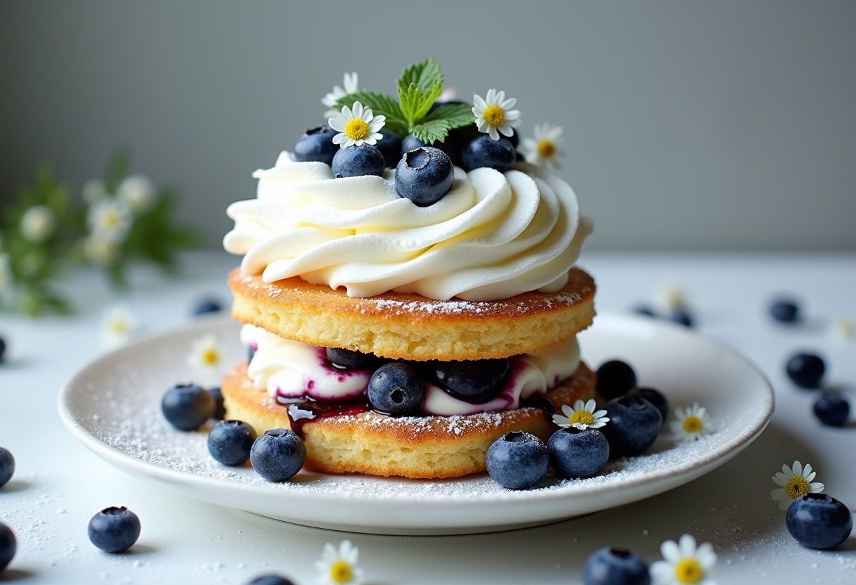 Dreamy Blueberry Shortcake Cake
