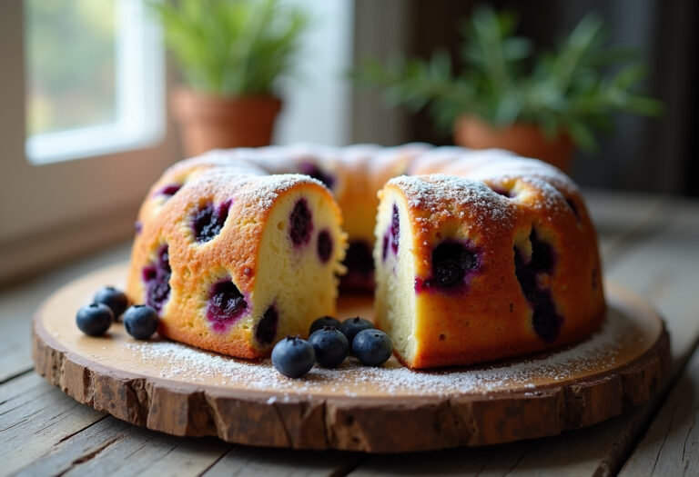 Easy Vegan Lemon Blueberry Cake
