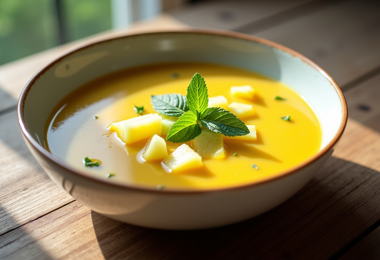 Fruity Summer Cold Pineapple Soup