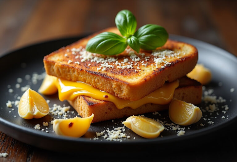 Garlic Parmesan Pizza Grilled Cheese