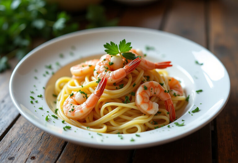 Garlic Shrimp Pasta