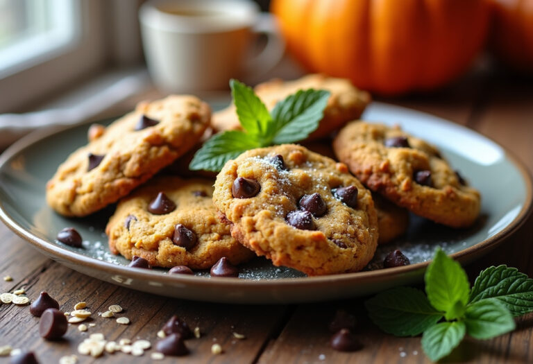 Healthy Pumpkin Chocolate Chip Cookies