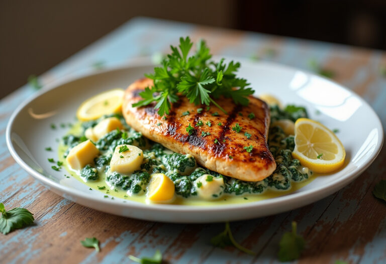Healthy Spinach Artichoke Chicken Bake