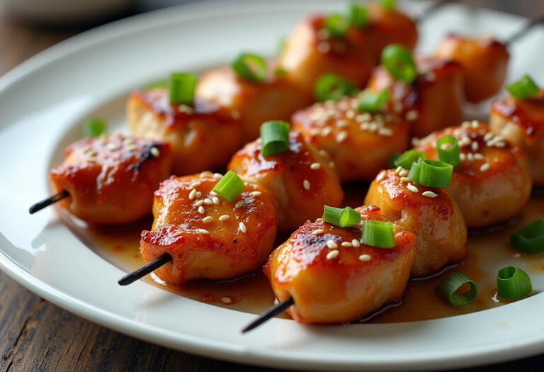 Honey Garlic Asian Chicken Kabobs