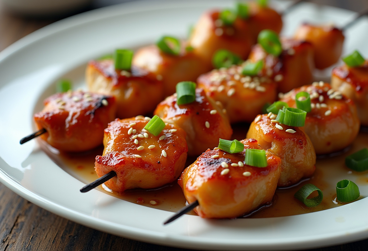 Honey Garlic Asian Chicken Kabobs