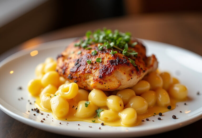 Honey Pepper Chicken Mac and Cheese