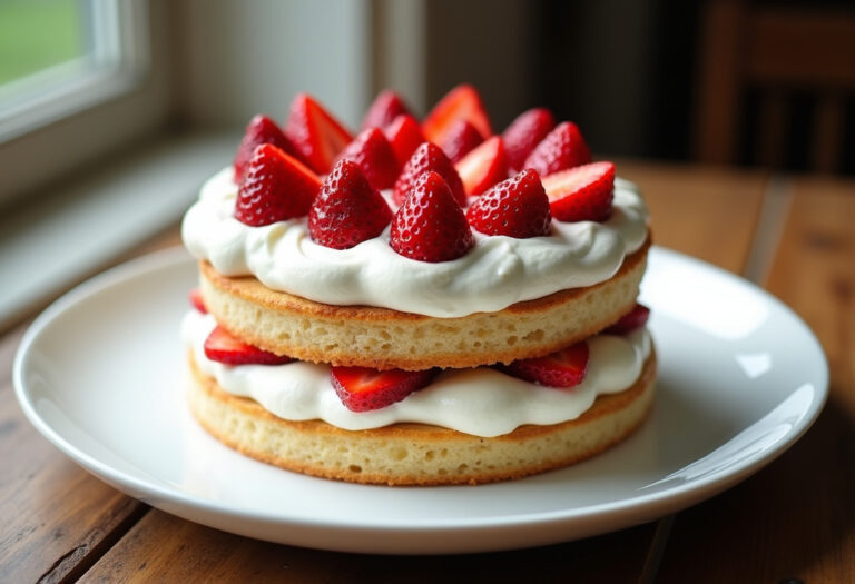 Japanese Christmas Cake (Strawberry Shortcake)