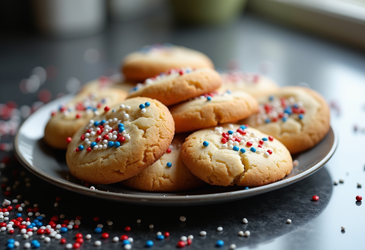 July 4th Sprinkle Cookies