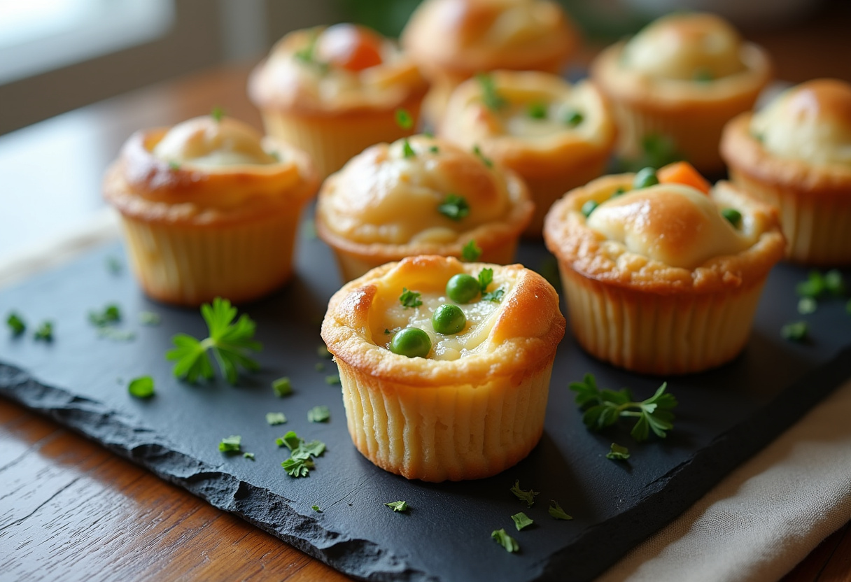 Mini Chicken Pot Pie Muffins