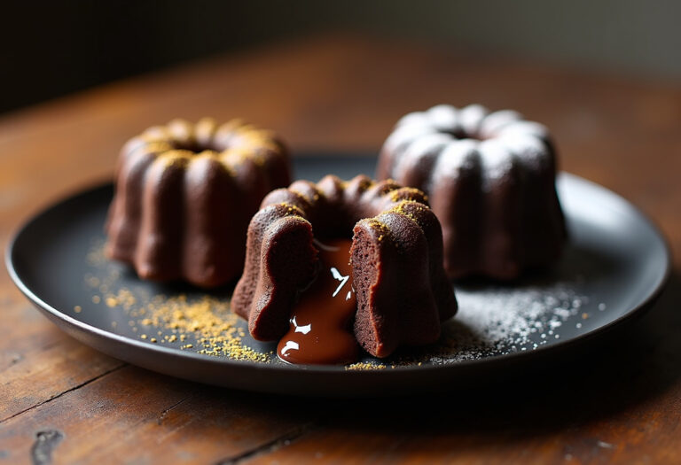 Mini Chocolate Lava Bundt Cakes