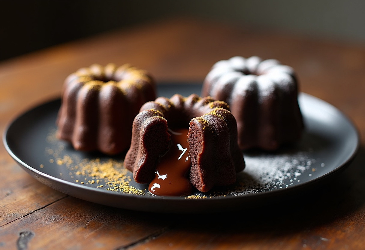 Mini Chocolate Lava Bundt Cakes