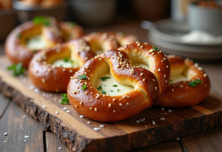 Mozzarella Stuffed Soft Pretzels