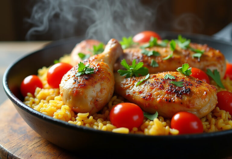 One Pan Spanish Chicken and Rice