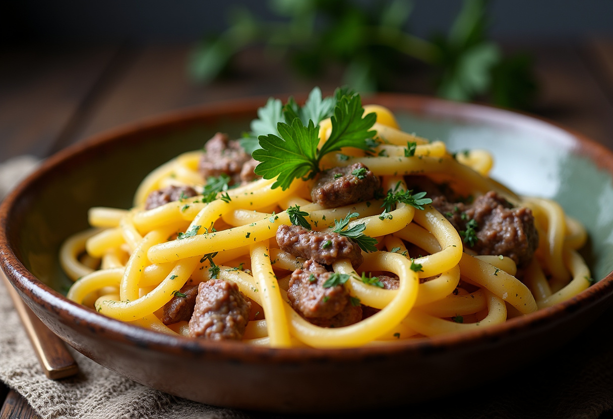 One-Pot Creamy Beef and Garlic Butter Pasta