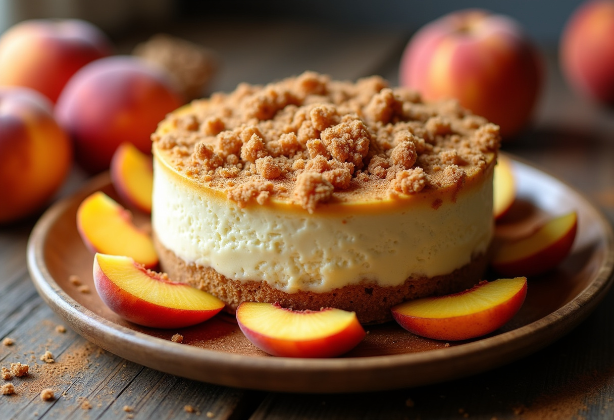 Peach Cobbler Cheesecake