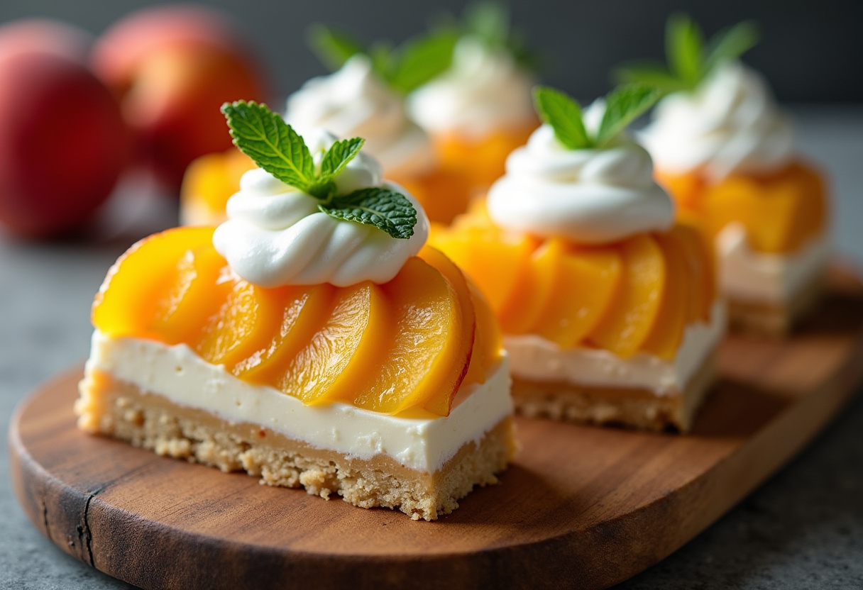 Peaches and Cream Pie Bars