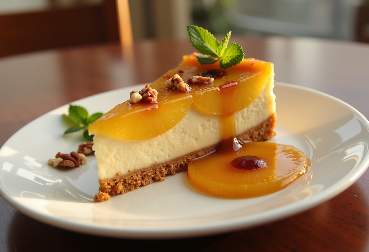 Pineapple Upside-Down Cheesecake