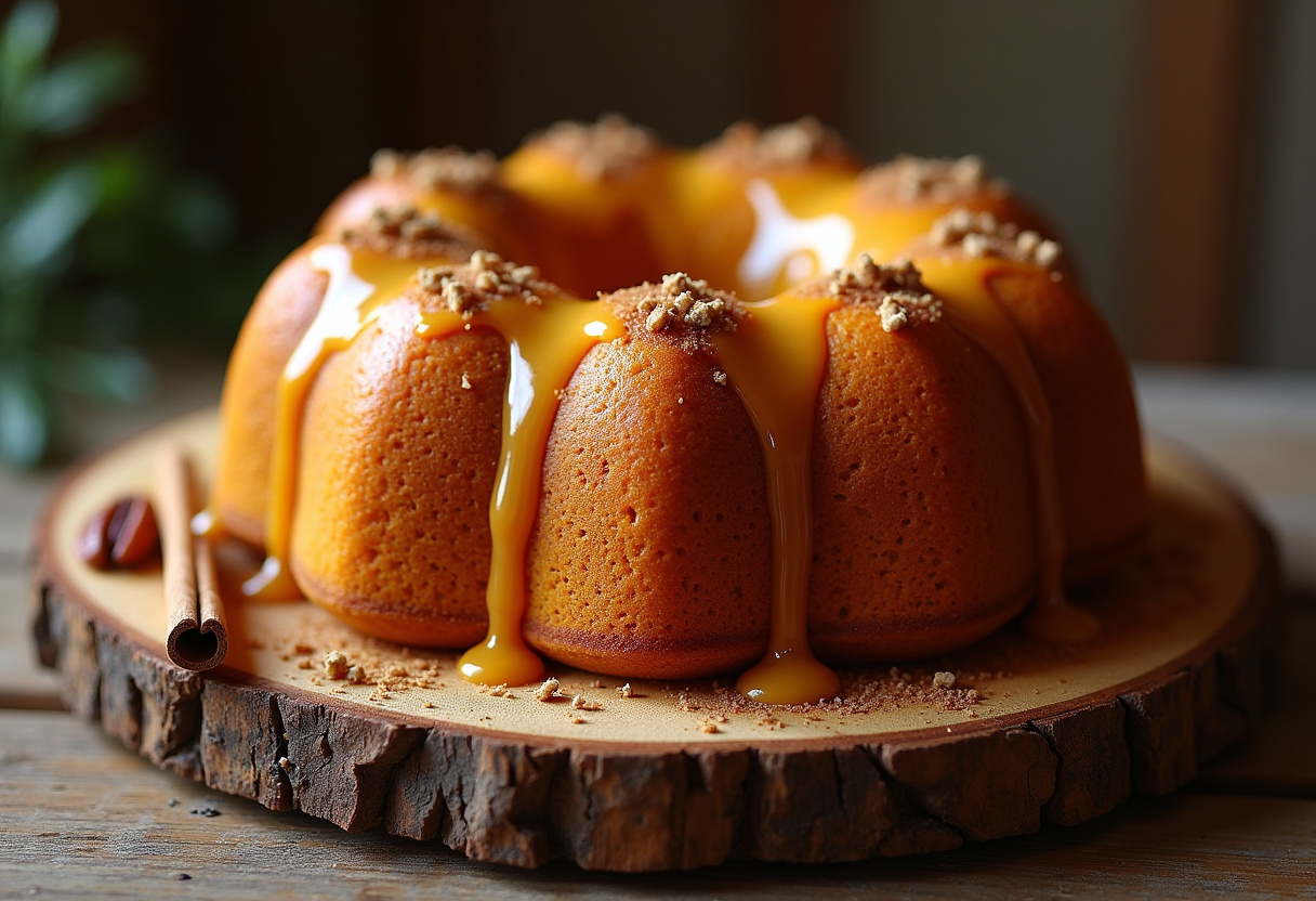 Pumpkin Honey Bun Cake