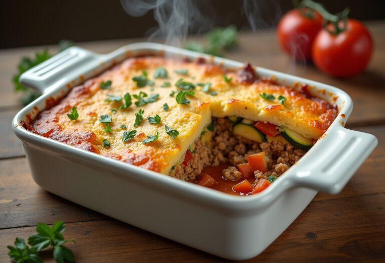 Savory Ground Turkey Zucchini Casserole