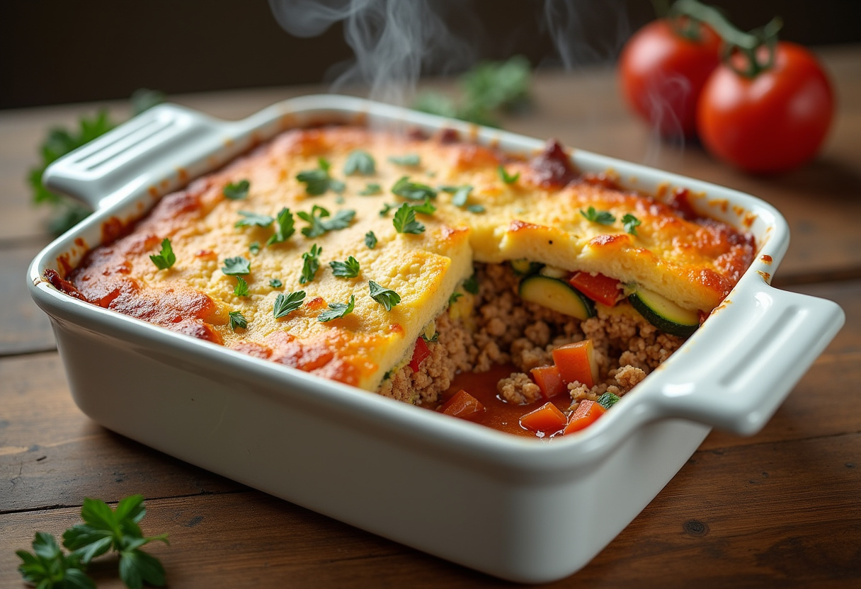 Savory Ground Turkey Zucchini Casserole