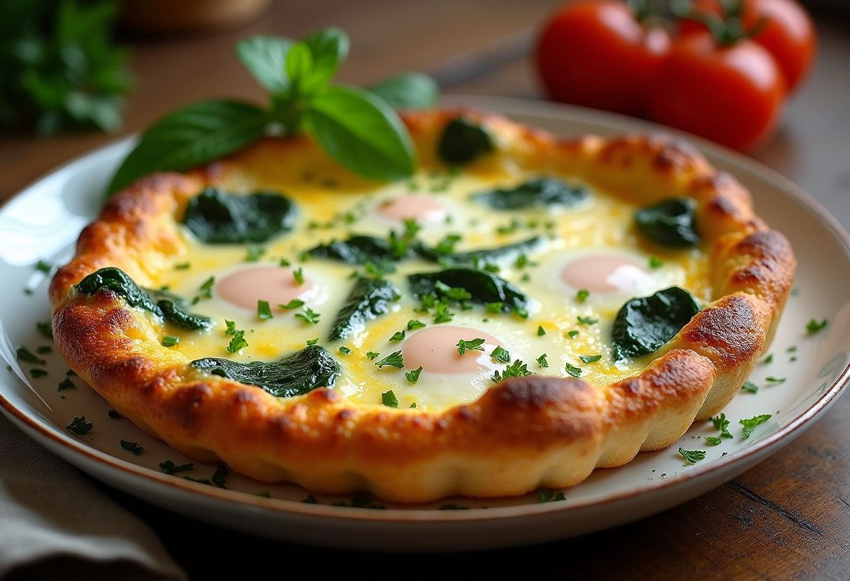 Savory Spinach and Mozzarella Egg Bake