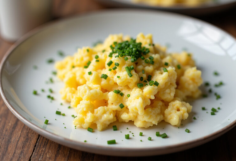 Scrambled Eggs with Grated Potato and Chives